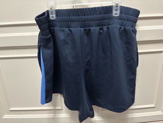 All in Motion Large Navy Blue Drawstring Running Lounge Shorts Contrast Trim NWT