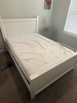 Full size bed and mattress