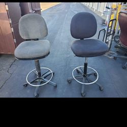 2 Commercial Drafting Shop Chairs  $50 Ea Both For $80