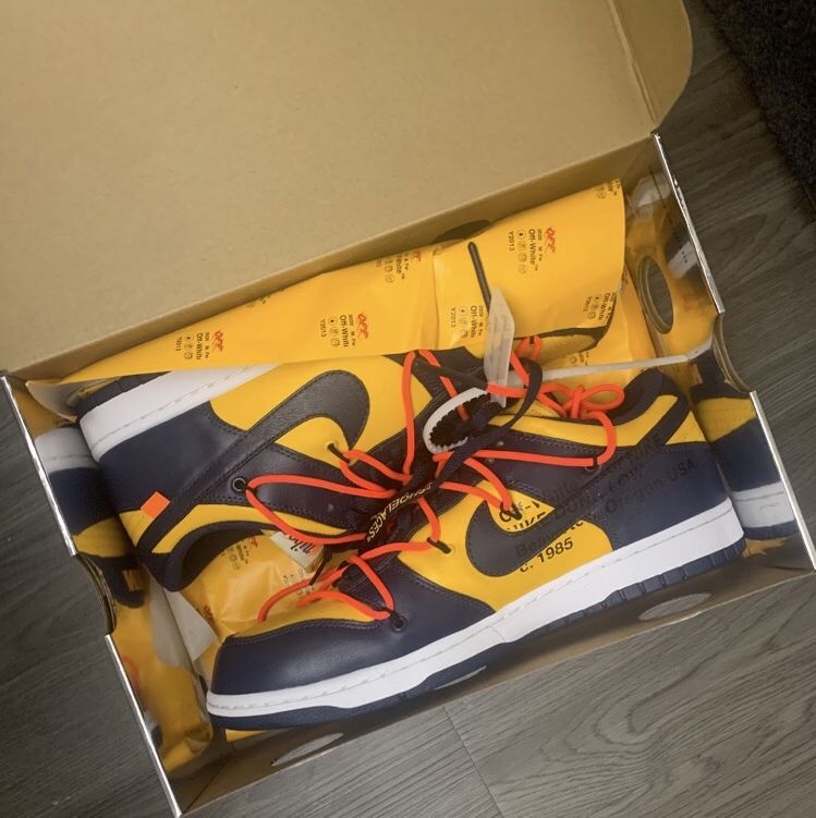 Off White Nike Dunk Low Michigans (sz11.5)