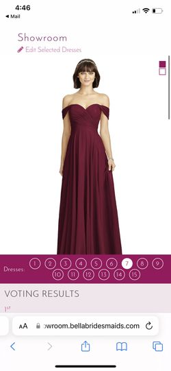 Cabernet bridesmaid dress 