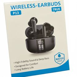 NEW P13 True Wireless Earbuds: Deep Bass, Waterproof, Long Battery Life!
