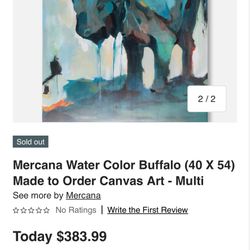 Mercana Water Buffalo 40x54 Multi Painting 