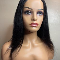 14” Straight Human Hair Wig 