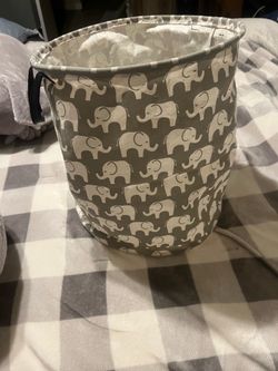 3 pieces Elephant Nusery Set: Plush Chair, Large stuffed elephant, and hamper
