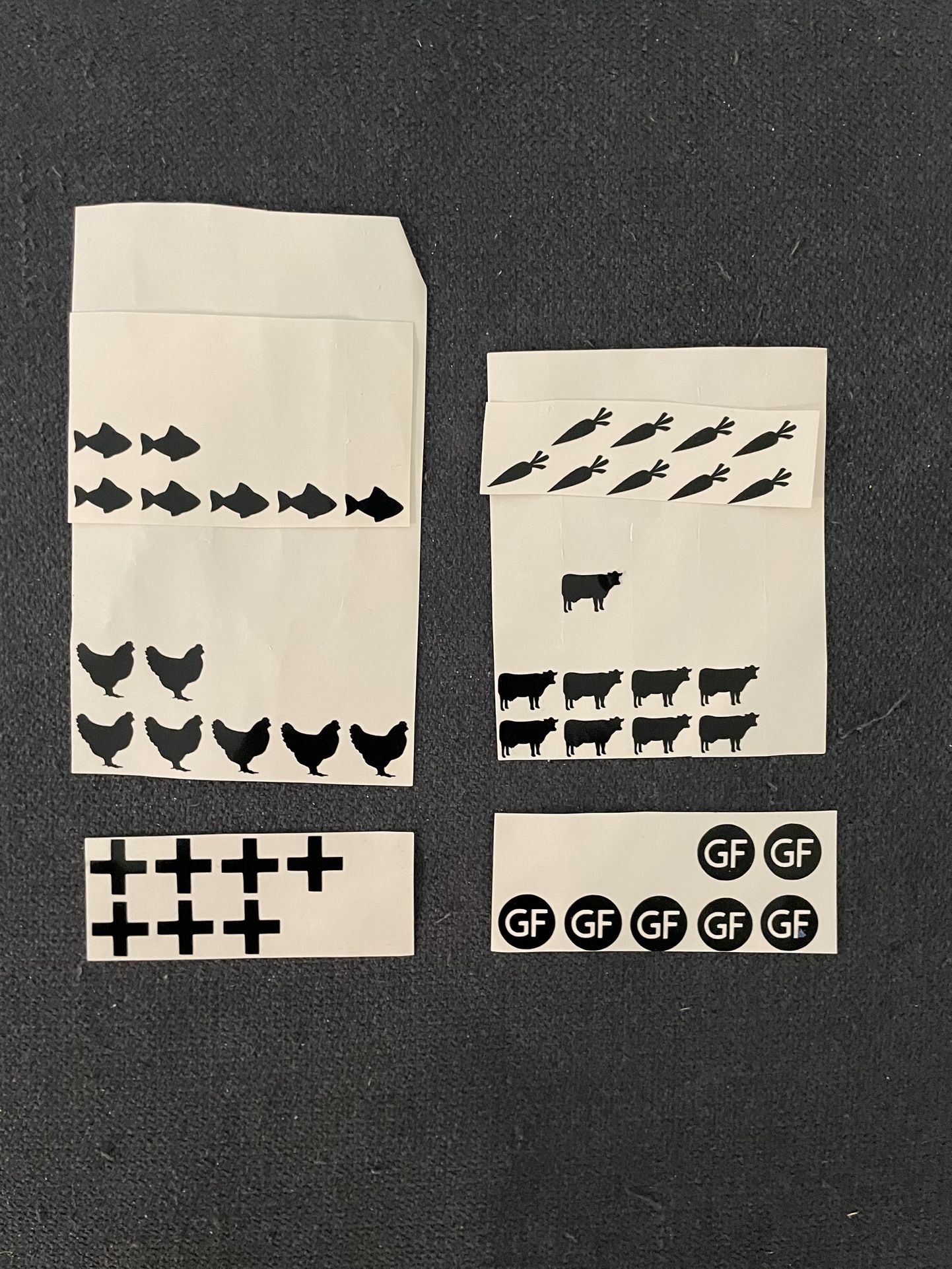 Food Selection Stickers For Wedding Or Events