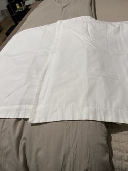 2 White Dry Cleaned Euro Shams
