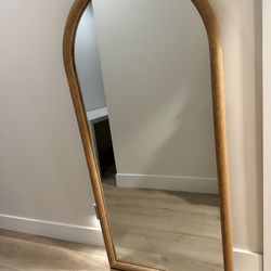 Modern Arched Wooden Mirror
