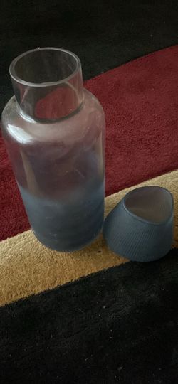 clear and smoked glass vase