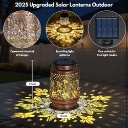 Christmas Gifts for Women, Solar Lantern Outdoor Waterproof Decorations Garden Decor, Christmas Birthday Gifts for Women, Mom, Grandma Decorative Gard