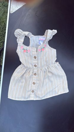 Little Lass Girls Striped Floral Dress Size 6