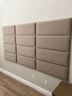 Upholstered Wall Panel Headboard Set