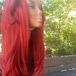 24" Ruby Red Lace Front 
