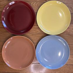 California Modern Plate Dish Santa Anita Dinnerware Dinner USA Lot Set 4 Vintage