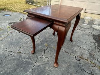 antique hardwood table