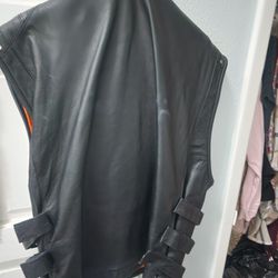 Leather motorcycle Vest 