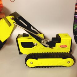 Tonka T-6 Bulldozer Lime Green Pressed Steel Front End Loader 