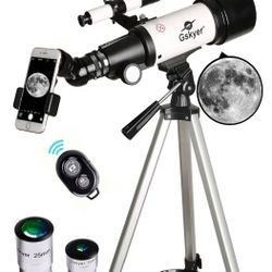 Gskyer Telescope, 70mm Aperture 400mm AZ Mount Astronomical Refracting Telescope for Kids Beginners - Travel Telescope with Carry Bag, Phone Adapter a