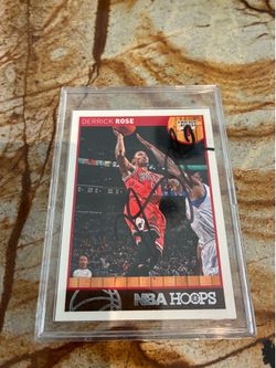 Derrick Rose autographed card