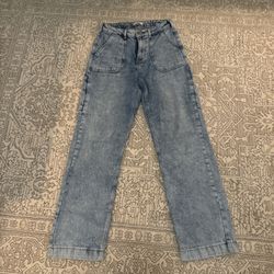 Light Wash Cargo Jeans