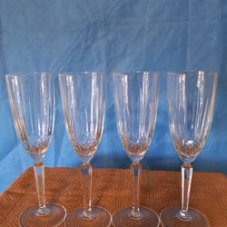 4 Waterford Crystal Flutes