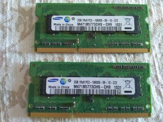 Desktop RAM Memory Samsung 2GB PC3 (2x2GB)