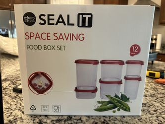 Beige Space Saving Food Box Set 12 piece