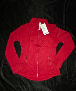Lululemon Define Jacket Luon, Red W/ Gold Zippers, Sizes 8 & 10