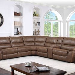 NEW RECLINING SECTIONAL SOFA AND FREE DELIVERY- SPECIAL FINANCING AVAILABLE JUST $40 Down