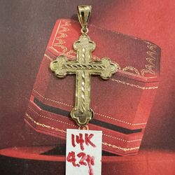 14K Solid Gold Pendant For Wedding 4Gr