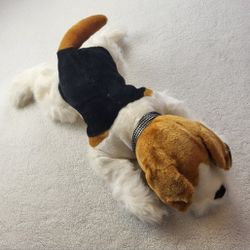Toy Factory Plush Dog Toy with Black and Brown Coat Stuffie Plushie All Ages NWT