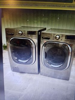 LG STEAM WASHER AND ELECTRIC STEAM DRYER SUPERCAPACITY