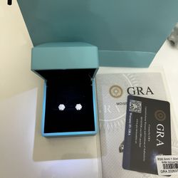 Gra Certified Stud Earrings Valentine Day Gift 💝 