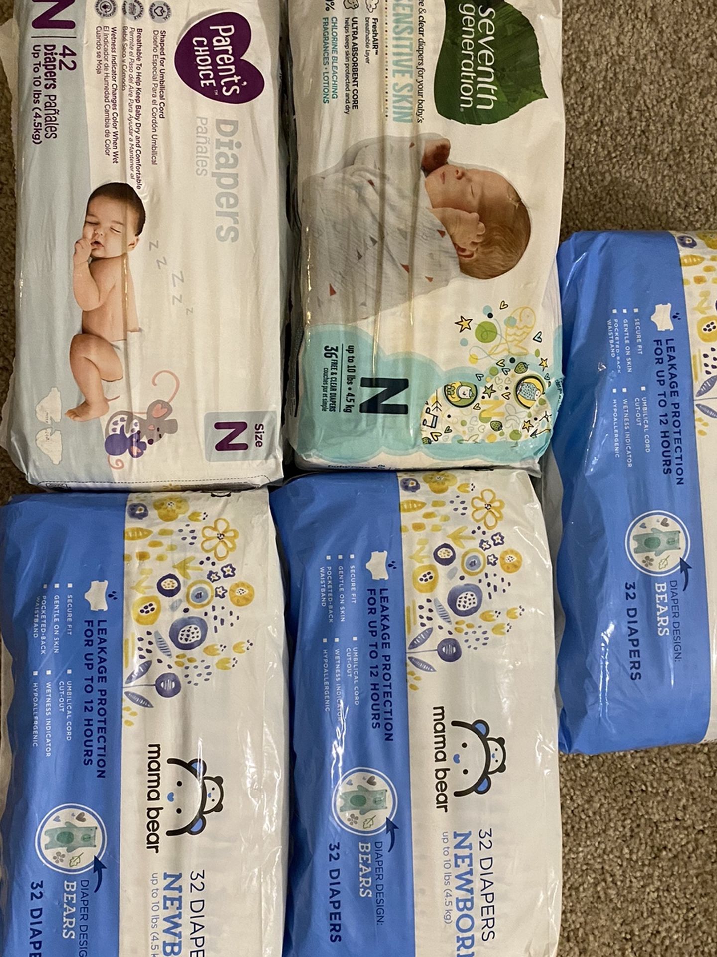 Variety Newborn Diapers