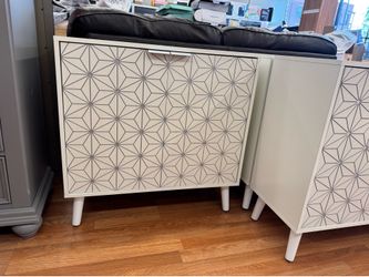 Black Or White 2-Door Wooden Cabinet
