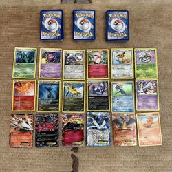 Pokémon Trading Card Collection (100+ Cards, 5x EX, 36x Rare, 15x Reverse Holo, 9x Holo)