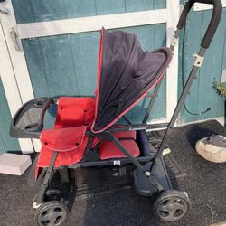 Sit And Stand Double Baby Stroller