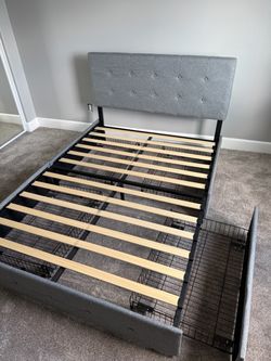 Full Bed frame with drawers