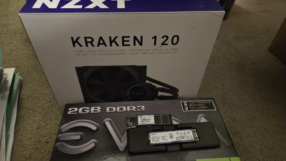 NZXT AIO Liquid Cooler, Nvidia GT710 GPU, More