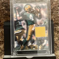 Brett Favre jersey fusion game used swatch card