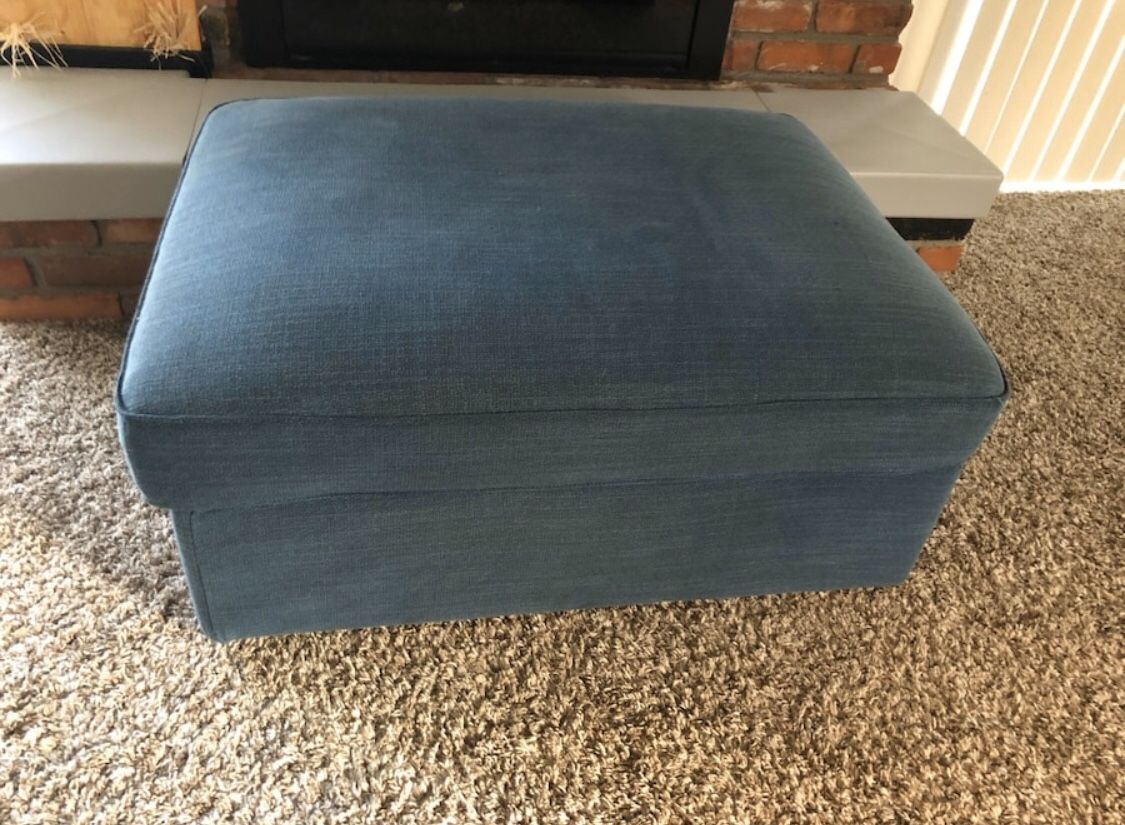 Blue Ottoman with storage