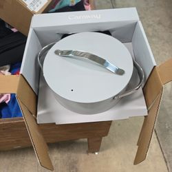 Caraway  Home Rondeau Pan With Lid- Gray 