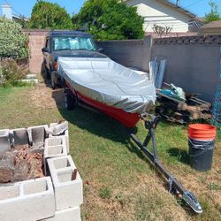 14ft Aluminum Boat With 2 Motors And Trailer