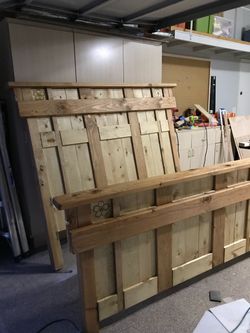 Rustic Wood Queen Bed