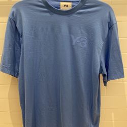 Y-3 Plain Blue Shirt. Size S