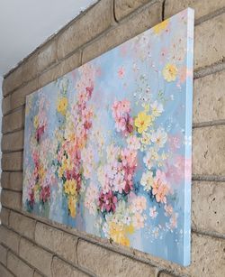 Colorful Abstract Flower Wall Canvas Art Decor 20x40