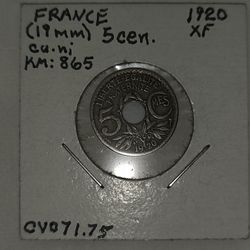 France 1920 ,  5 Centimes 