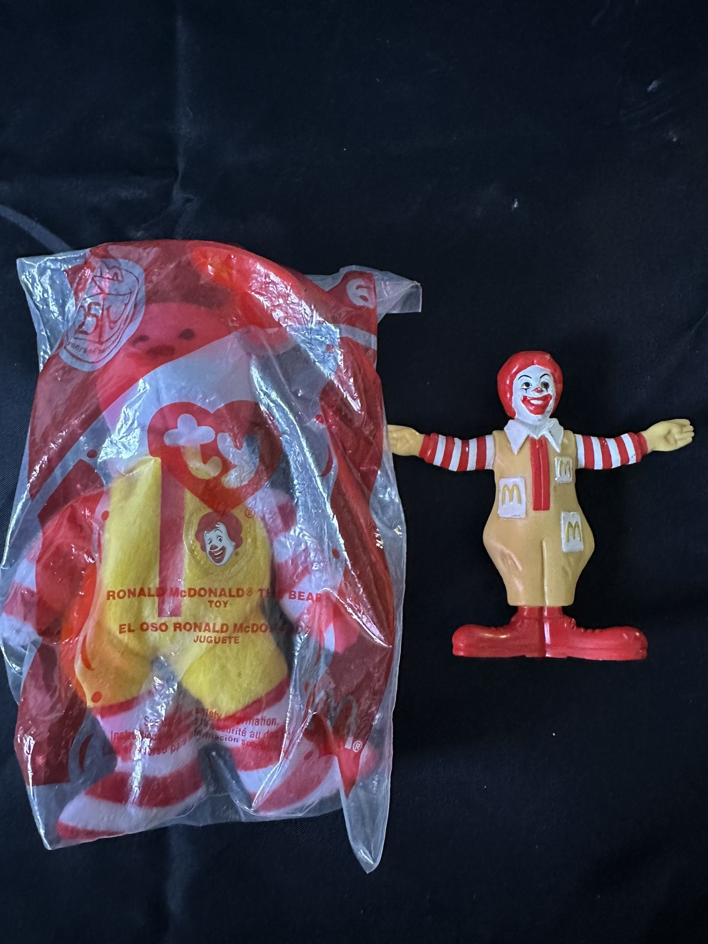 Ronald McDonald Figure 1995 & 25 Years Of Smiles McDonald’s Beanie Baby Bear 