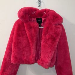 Hot Pink Fur Jacket