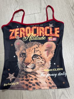 Black Graphic Cami Tank Top
